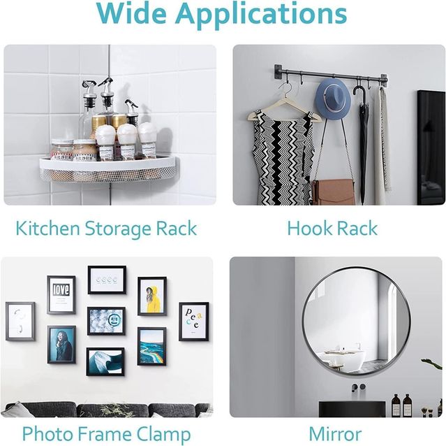 Multipurpose Wall Mount Screw Hooks - No Drilling, No Damage, Strong Hold and Easy Installation