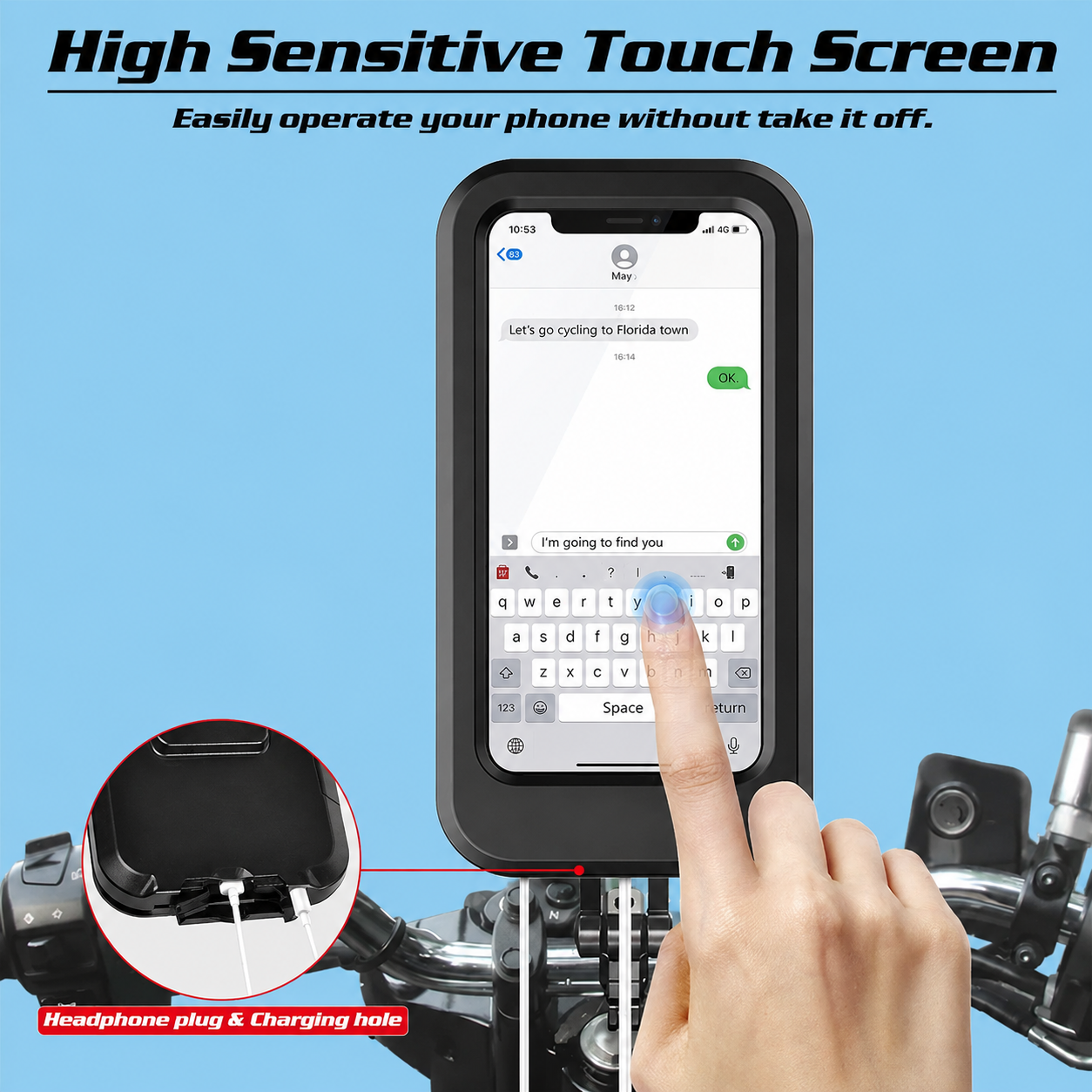RideGuard Waterproof Mobile Holder – 360° Secure Phone Mount for Motorcycles & Bicycles